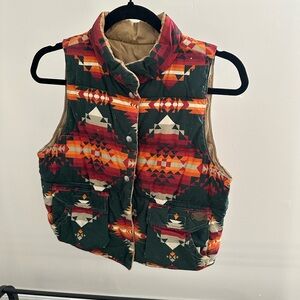 Ralph Lauren Denim & Supply Reversible Colorful Geometric Pattern Vest